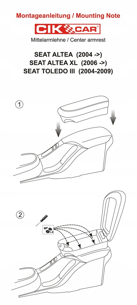фото №6, Підлокітник seat altea toledo armcik s1