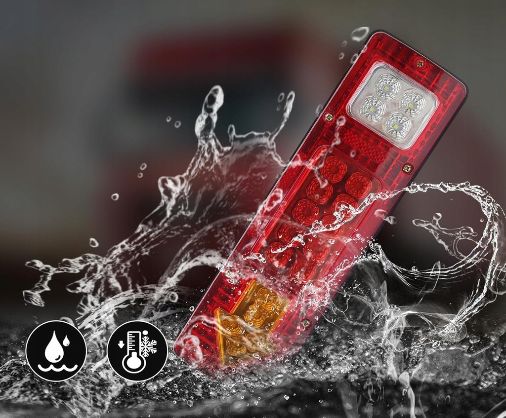 фото №9, 2 x лампа задня 15 led комбінована лампи задні do вантажівки tir причепа