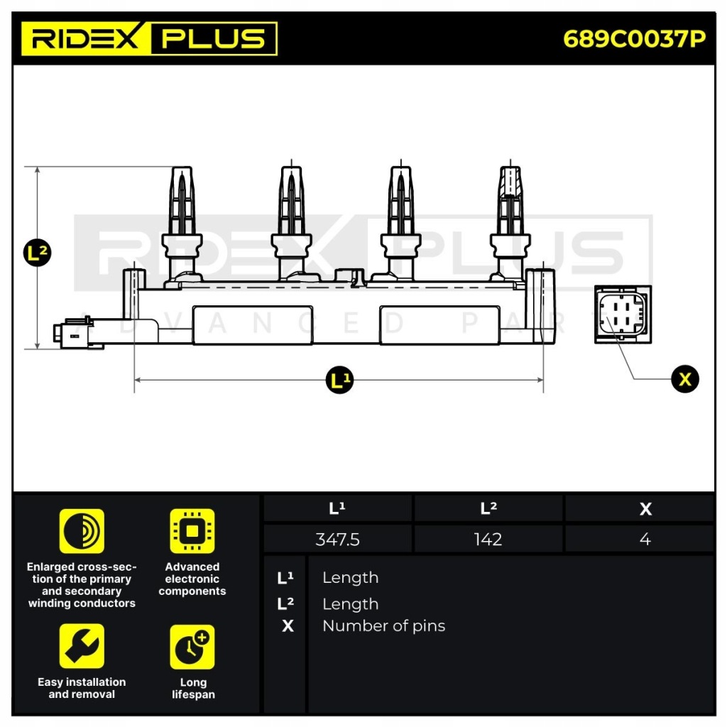 фото №10, Ridex plus 689c0037p катушка зажигания do fiat ulysse 179 scudo kombi 220