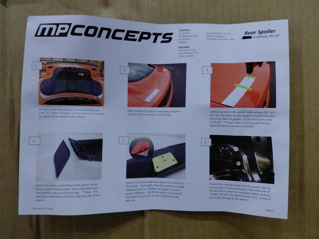 фото №1, Спойлер butowy задня chevrolet camaro 16-19 & 19- pcv06005g