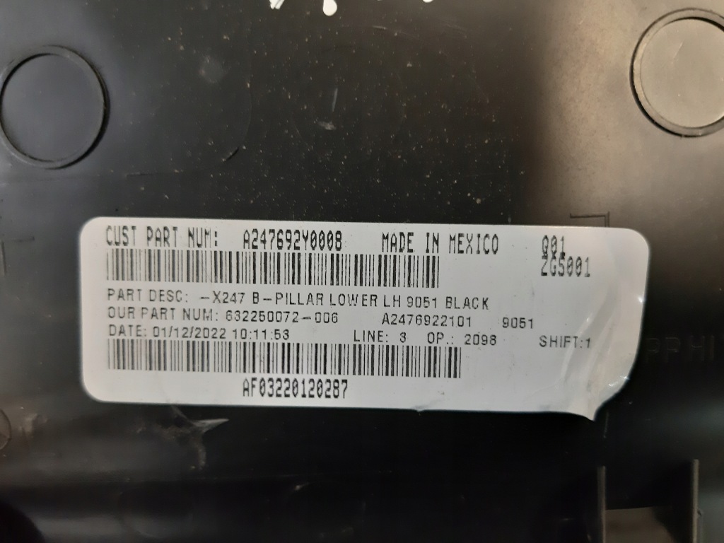 фото №9, Защита стойка b левая mercedes glb x247