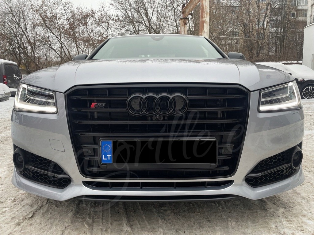 фото №15, Audi a8 s8 d4 lift 2014-2017 решётка радиатора решётка радиатора shadow line