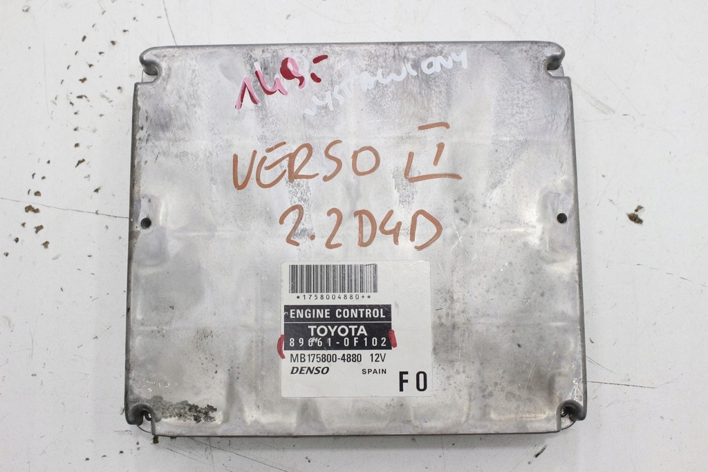 фото №1, Бортовой компьютер блок управления 89661-0f102 corolla verso 2.2