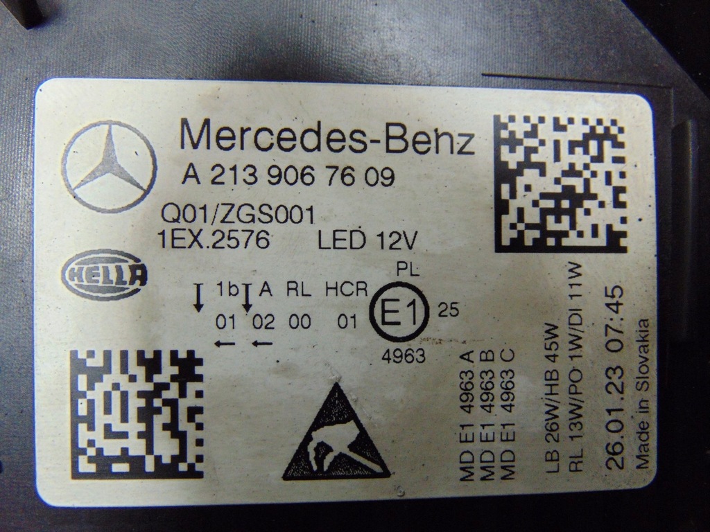 фото №16, Лампа правая перед mercedes w213 lift a2139067609 europa