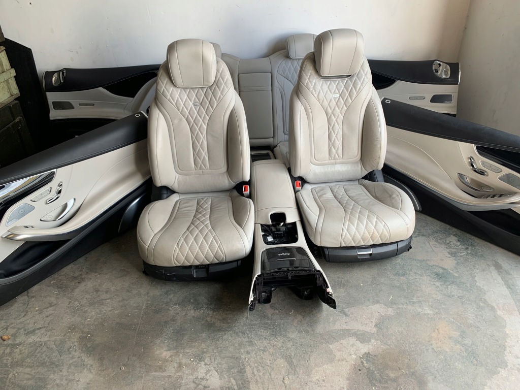 фото №1, Mercedes s w217 coupe сиденья заднее сиденье обшивки салон комплект кожа