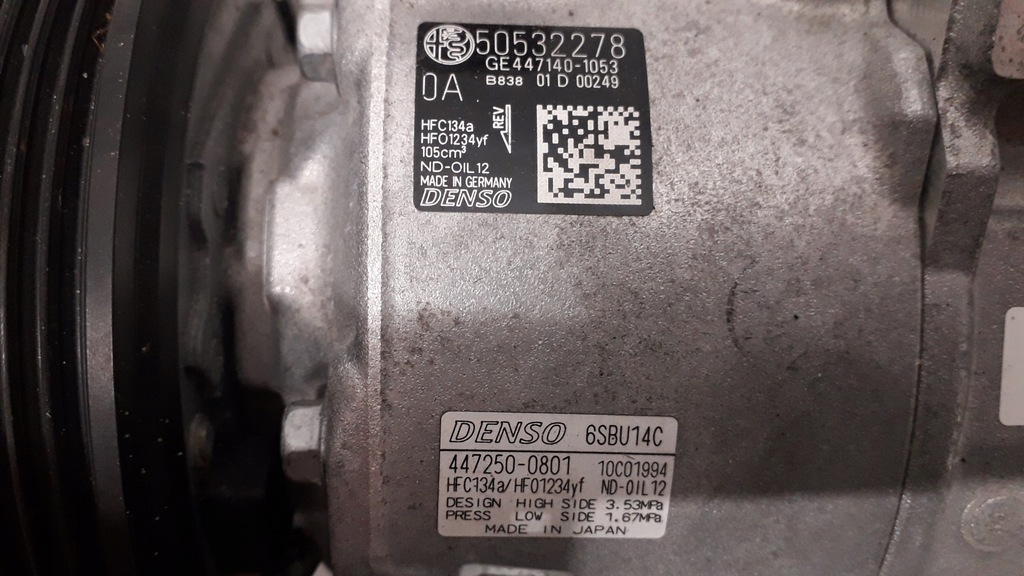 фото №8, Alfa romeo giulia компрессор кондиционера 50532278