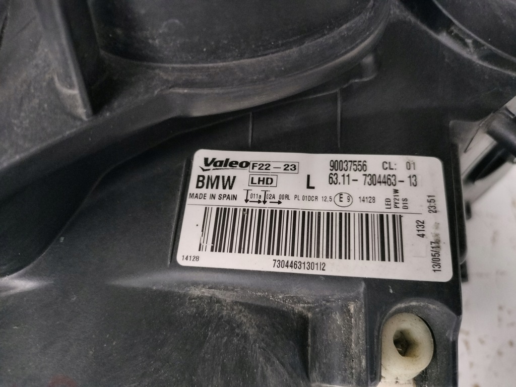 фото №9, Лампа левая фара bmw 2 f22 f23 coupe cabrio ксенон led некорректируемый