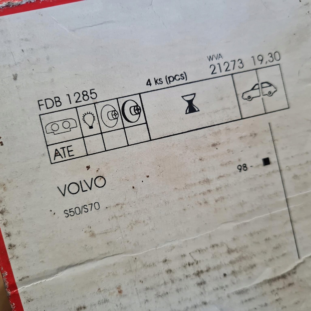 фото №7, Volvo 850 c70 v70 s70 2.0 2.4 гальмівні колодки гальмівні перед комплект ferodo fdb1285