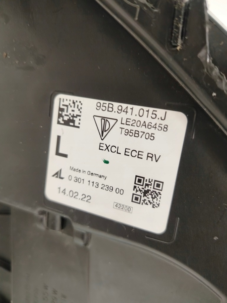 Porsche macan рестайлінг  full led excl ece rv фара правий ліва Зі Шроту