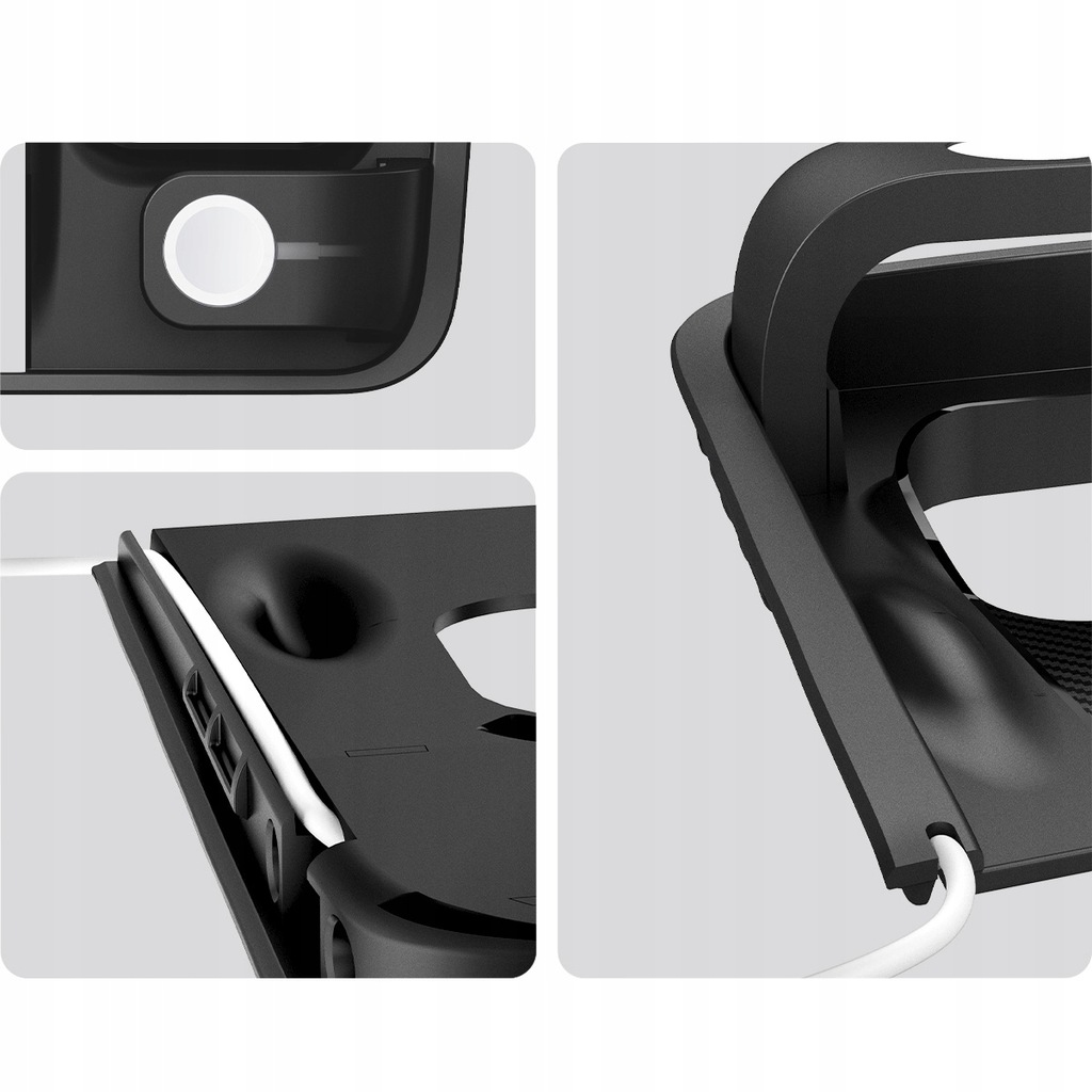 фото №11, Органайзер 3w1 spigen na ładowarkę iphone/airpods/watch do tesla model 3 / y