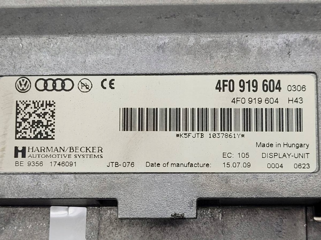 Дисплей екран монітор навігації audi a5 8t 4f0919604 Київ