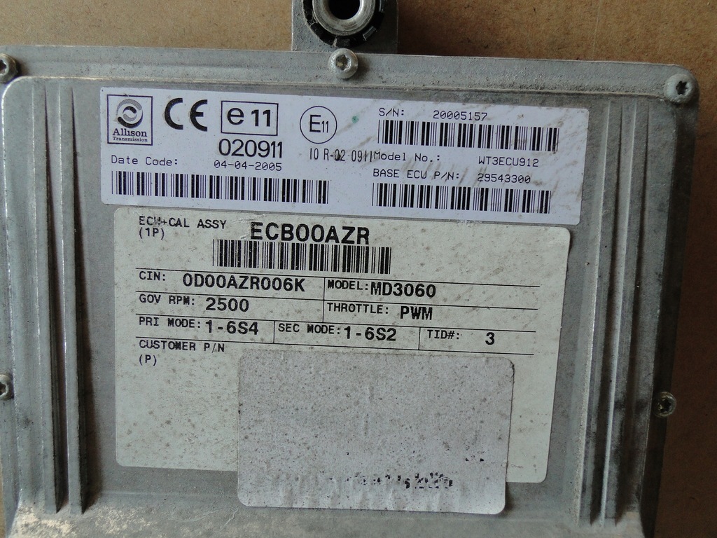 фото №7, Блок управления коробки передач allison wt3ecu911a