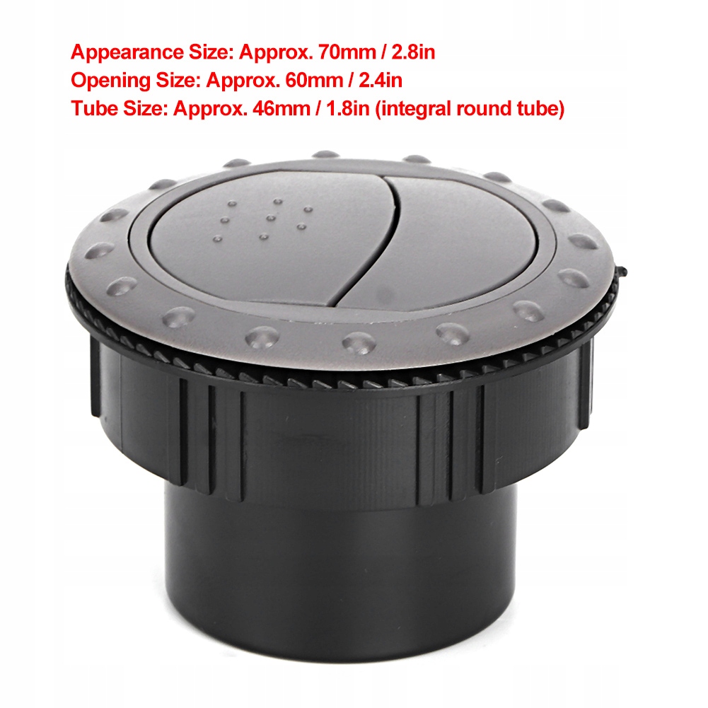 фото №16, Вихід повітря дифузор fi 60mm замикається szary