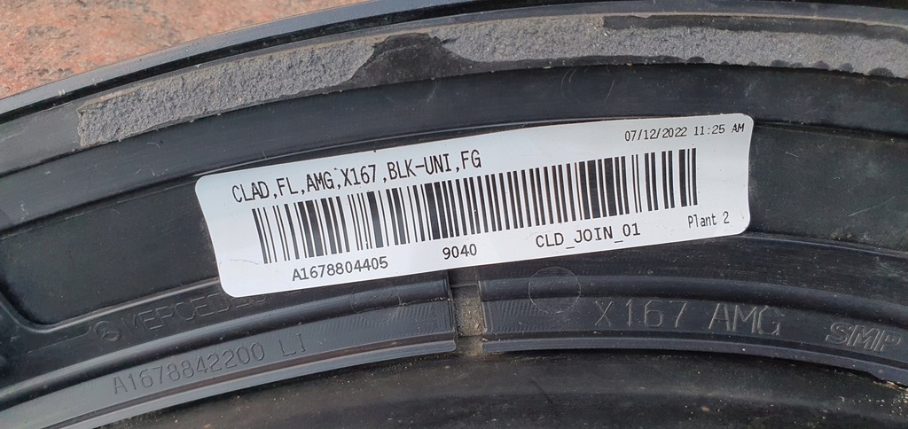 фото №11, Mercedes gls x167 amg 2019-2023 накладка молдинг na крыло перед левая