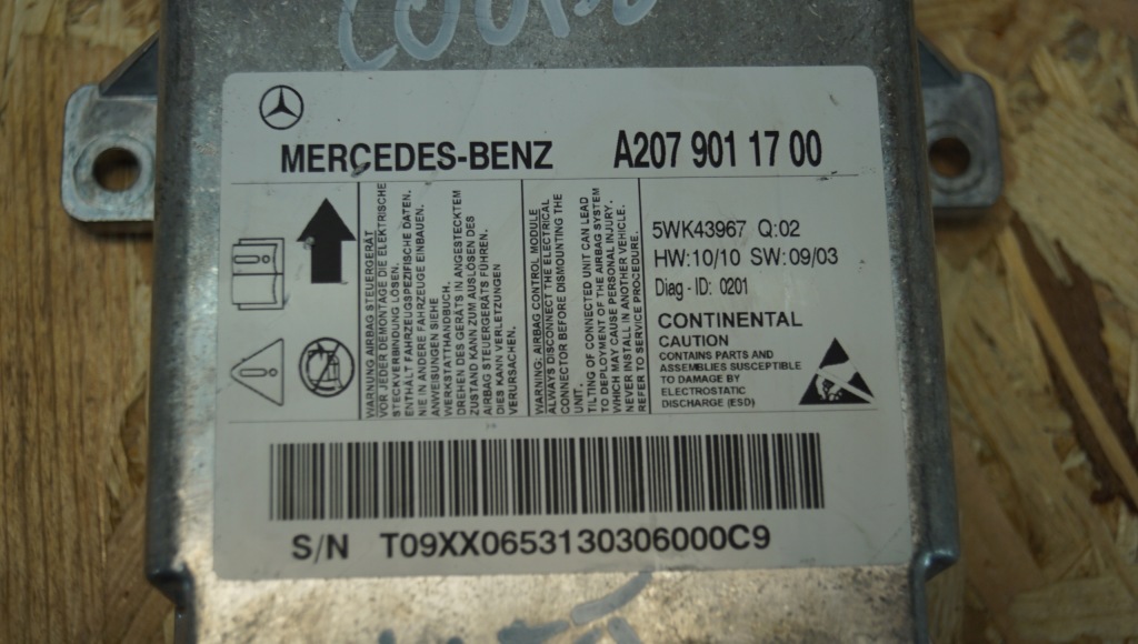 фото №6, Датчик модуль подушка безопасности mercedes w204 coupe w207 a2079011700