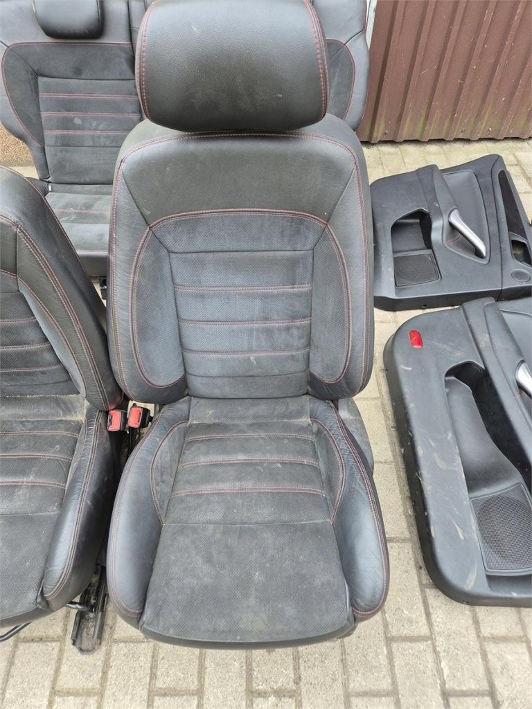 фото №5, Ford mondeo mk4 fl st сиденья заднее сиденье кожа alcantara комплект czerwona нитка