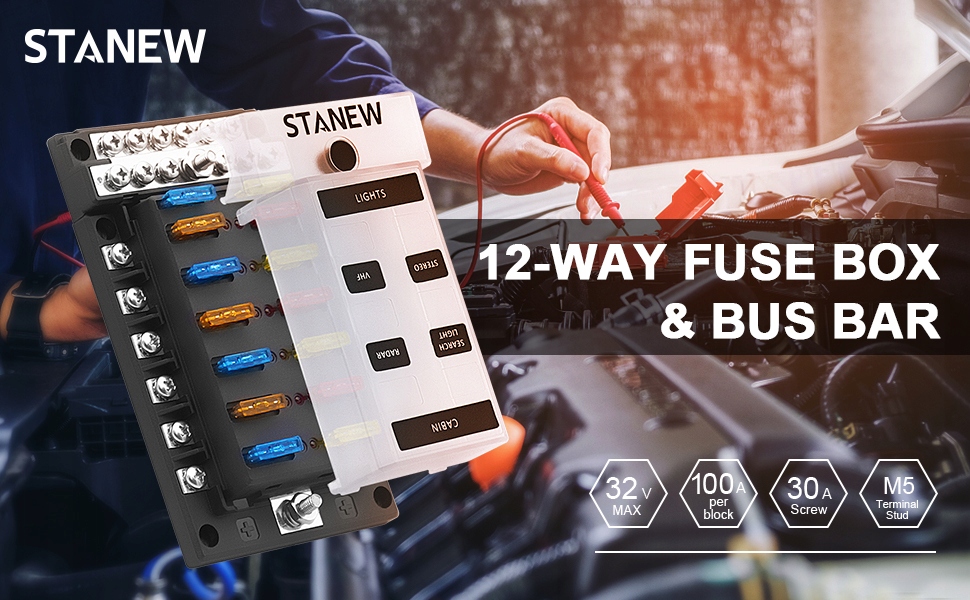 фото №12, Коробка запобіжників fb-12 напрямна негативна + напрямна zbiorcza+ automotive