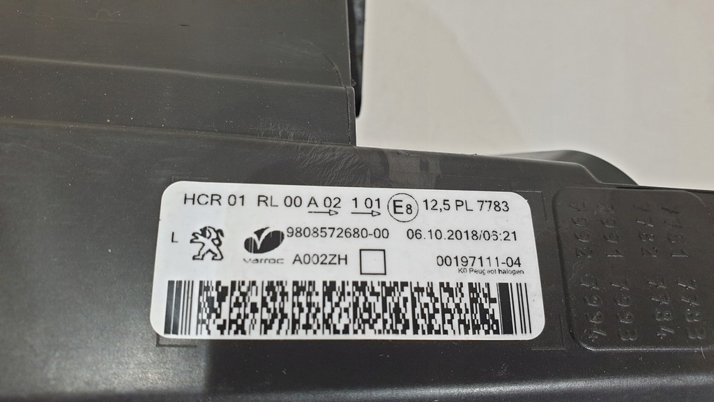 фото №11, Лампа левая перед peugeot expert iii 9808572680