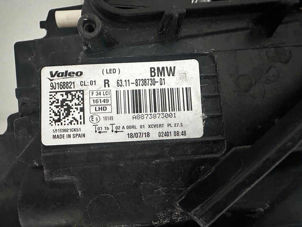 фото №6, Bmw 3 f34 lci адаптивный gt правая led 8738730 eu