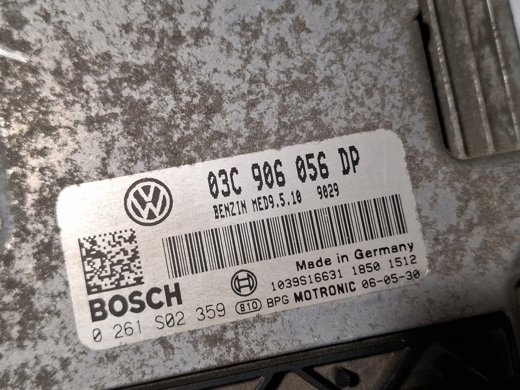 фото №9, Бортовой компьютер счетчик набор vw jetta v 5 a5 golf v 5 1.6 fsi blf 03c906056dp