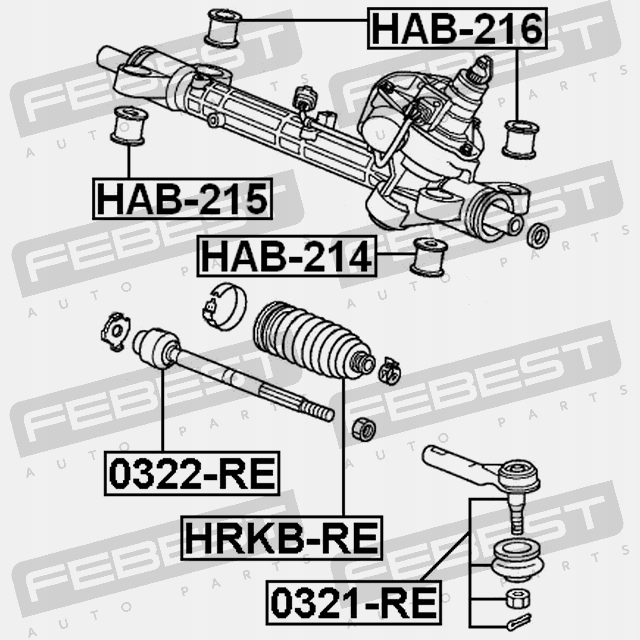 фото №9, Febest hab-215 подвеска, стабилизатор