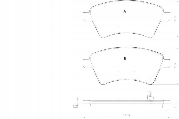 фото №1, Тормозные колодки тормозные fiat sedici 06- a.b.s.
