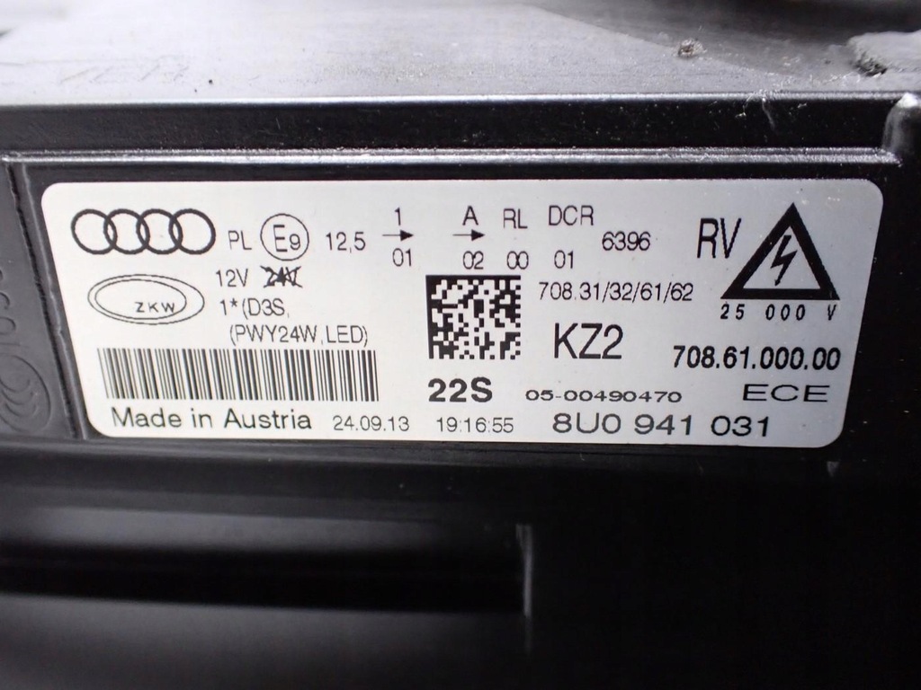 фото №12, Лампа лівий перед комплектна europa 8u0941031 ксенон audi q3 i 8u 13r
