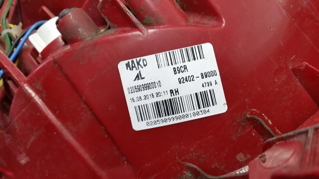 фото №16, Лампа лівий lub правий задня hyundai i10 ii 92401-b9000