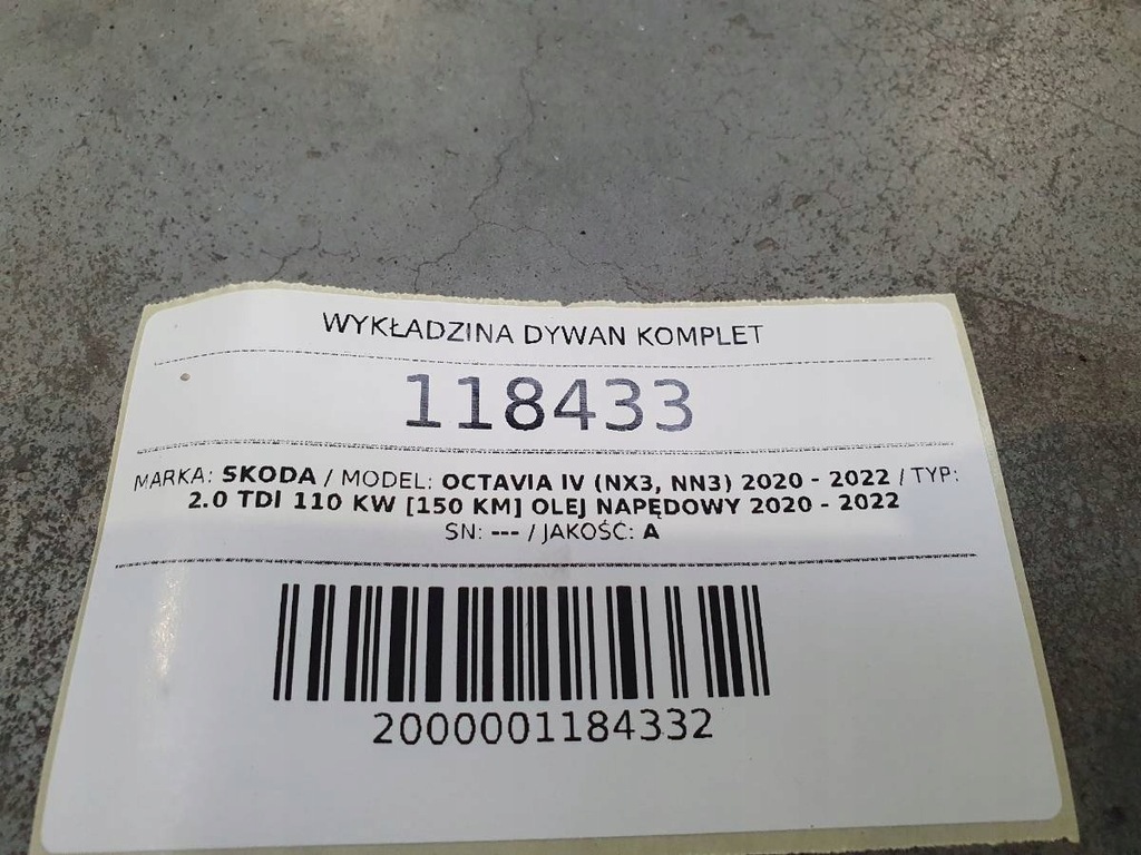 фото №8, Обшивка підлога килимок салону skoda octavia iv lift europa 5e4863021l