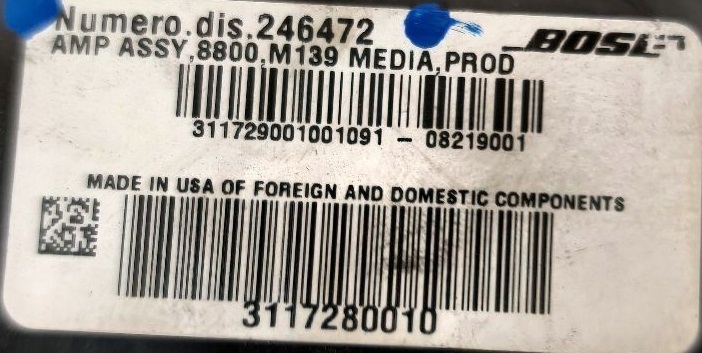 фото №6, Maserati bose - amp assy - підсилювач аудіо