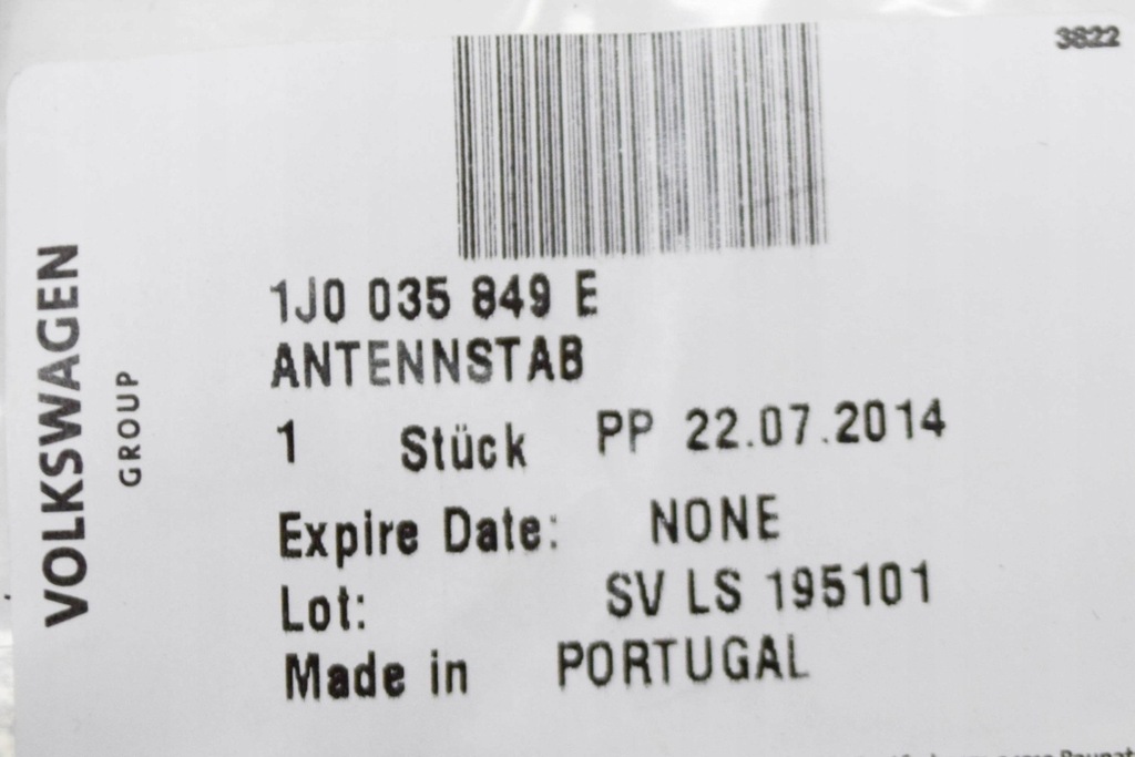 фото №7, Vw bora 1j2 щогла антенний 1j0035849e оригінальний