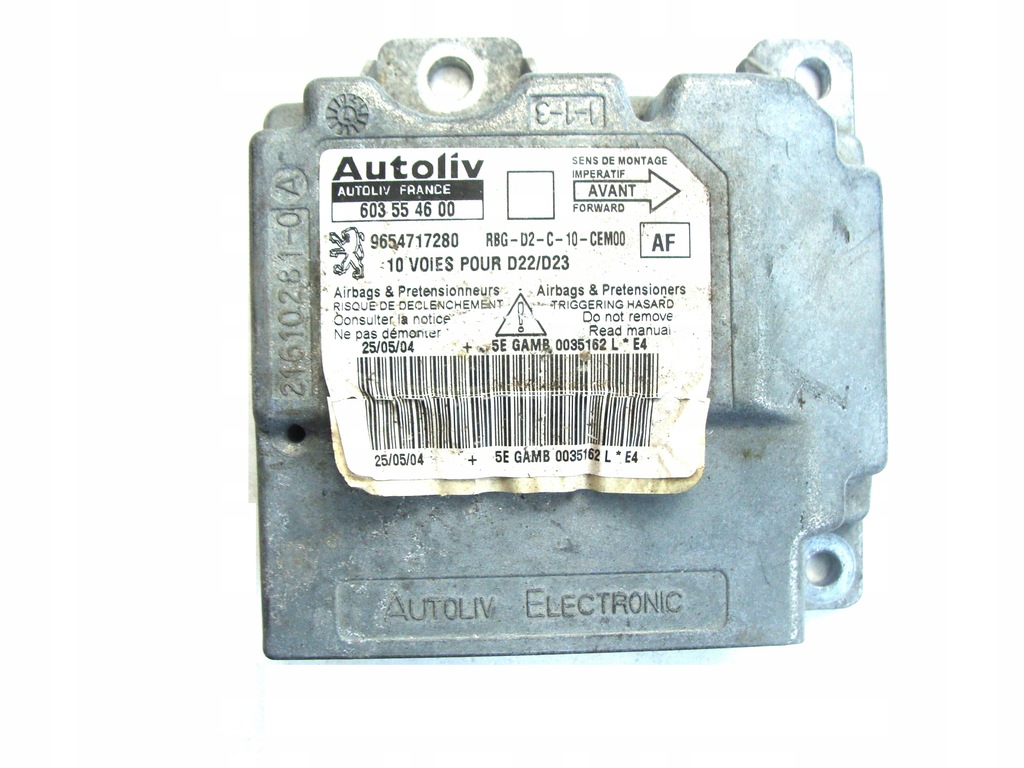 фото №1, Датчик подушка безопасности peugeot 407 603554600 9654717280