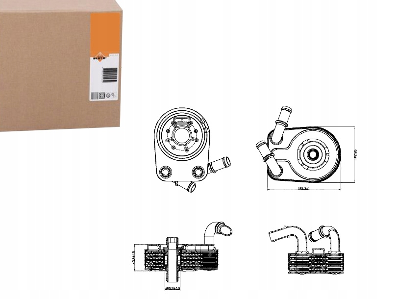 фото №1, Радиатор масла fiat doblo 1,9d 01- nrf