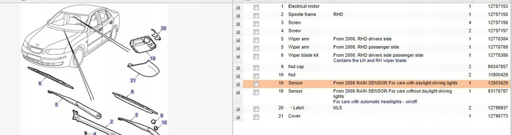 фото №5, Saab 9-3 ver2 2008 датчики дощу