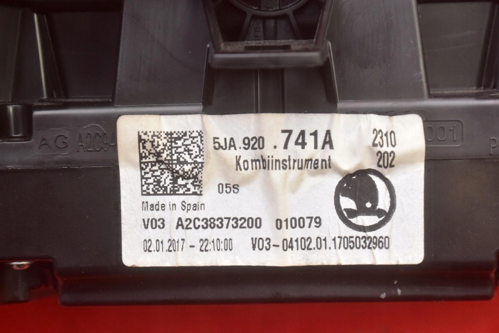 фото №10, Счетчик приборы eu 5ja920741a skoda rapid 1.6 tdi 12-17