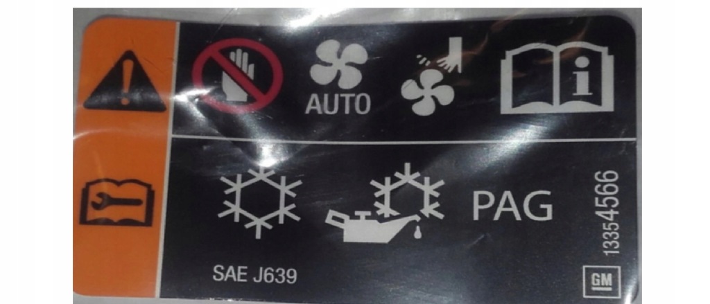 фото №1, Наклейка табличка na pas кондиционер corsa e