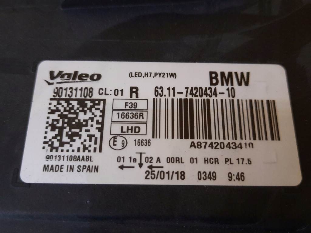 фото №7, Bmw x2 f39 лампа перед правая led 7420434