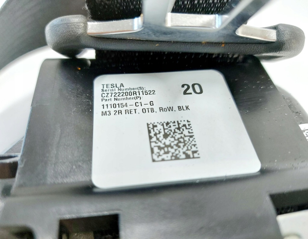 Tesla 3 tesla iii 22r. pas безопасности правый задняя натяжитель 1110154-c1-g с Разборки