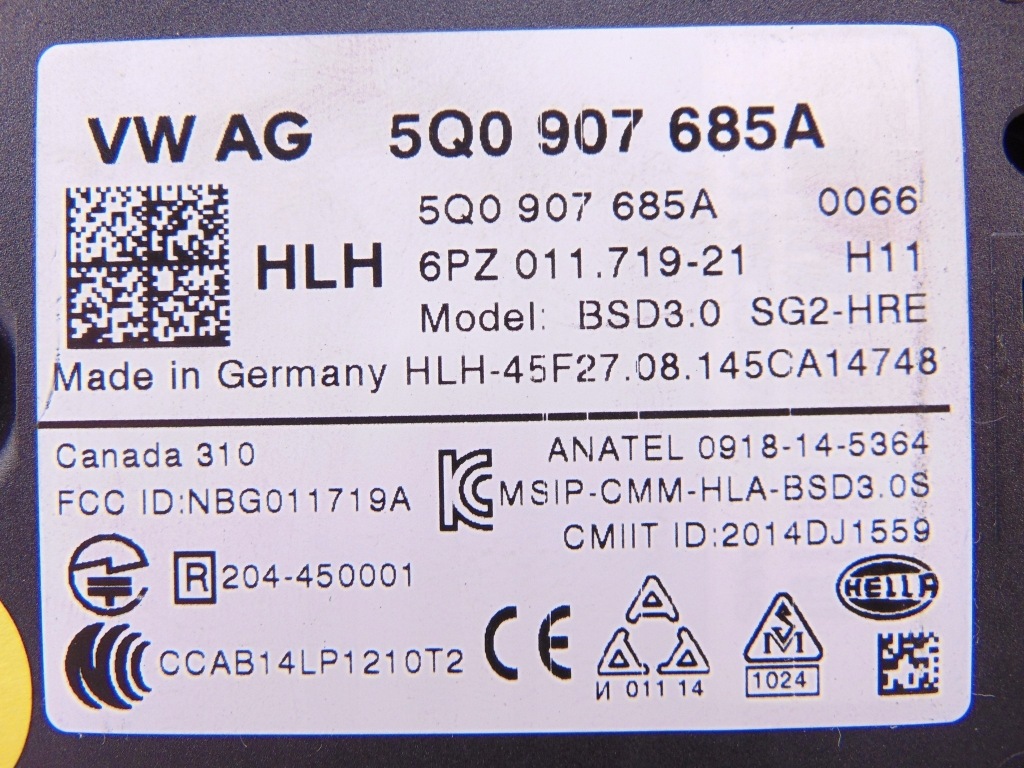 фото №6, Vw jetta golf sharan радар задняя 5q0907685a