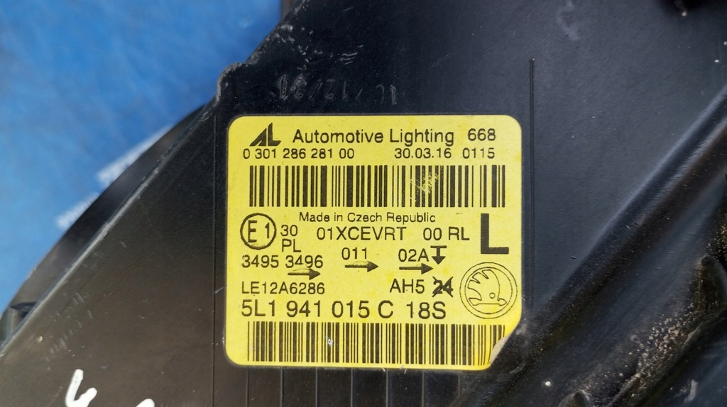 фото №12, Лампа лівий перед фара eu 5l1941015c skoda yeti lift 2013- ксенон