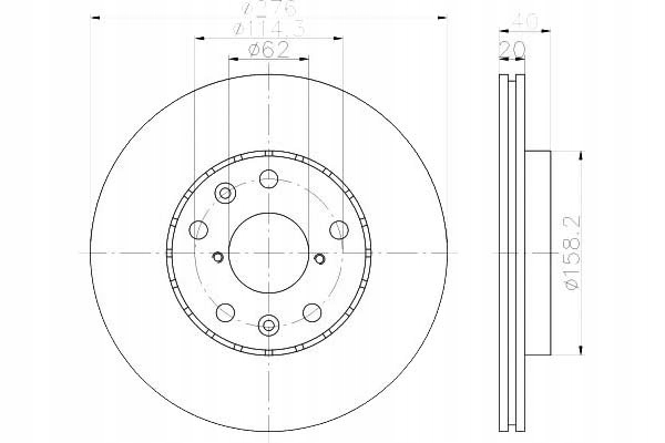 фото №1, Textar тормозные диски тормозные 2szt. suzuki swift iii 1.6