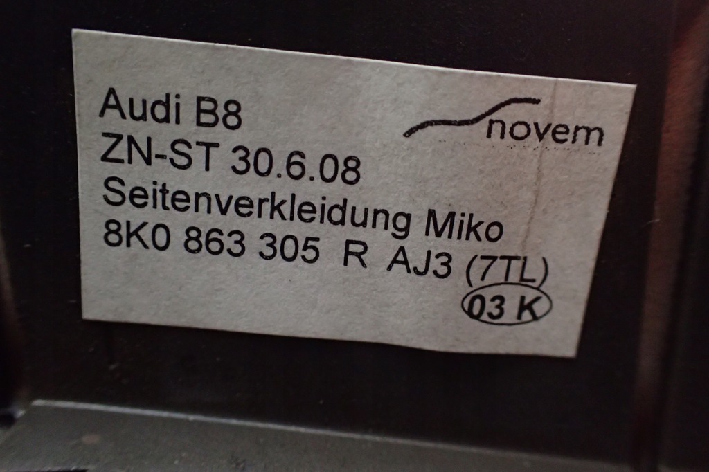 фото №7, ^^ audi a5 8t молдинг декоративна тунель 8k0863305r