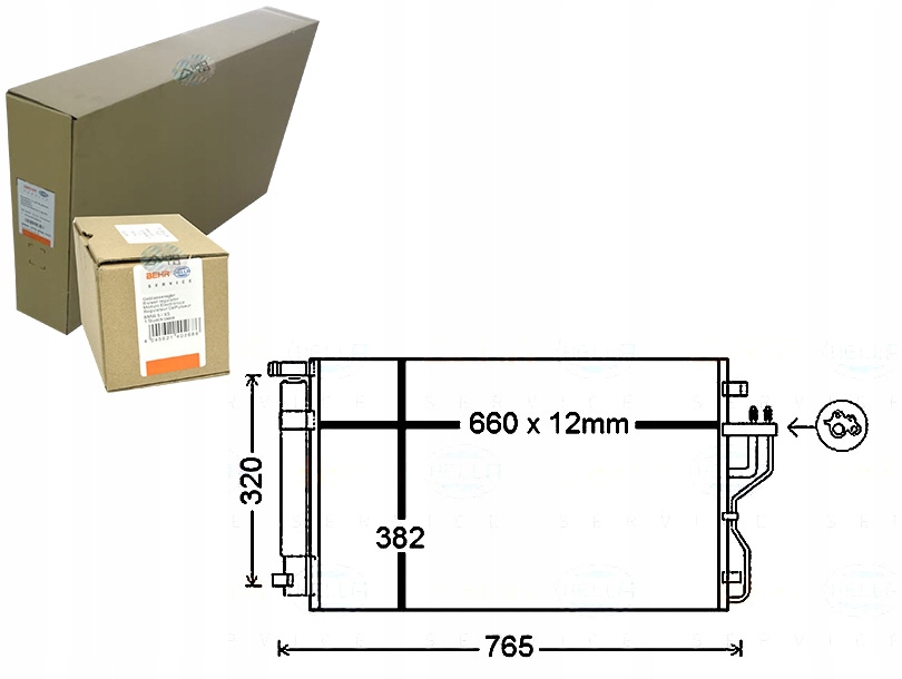 фото №1, Конденсатор радіатор кондиціонера [behr hella]