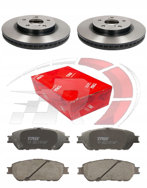 фото №1, Toyota sienna 2004-2010 тормозные диски + тормозные колодки тормозные перед