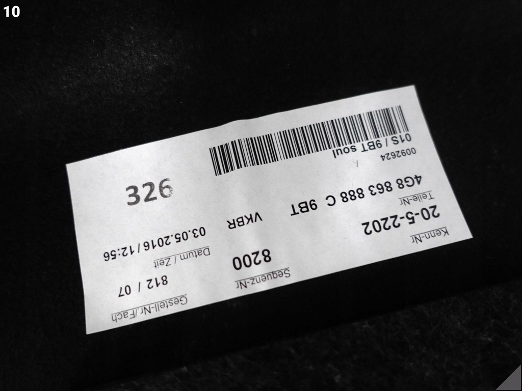 фото №11, Audi rs7 s7 a7 4g8 c7 10-18 lift обшивка оббивка багажника права 9bt