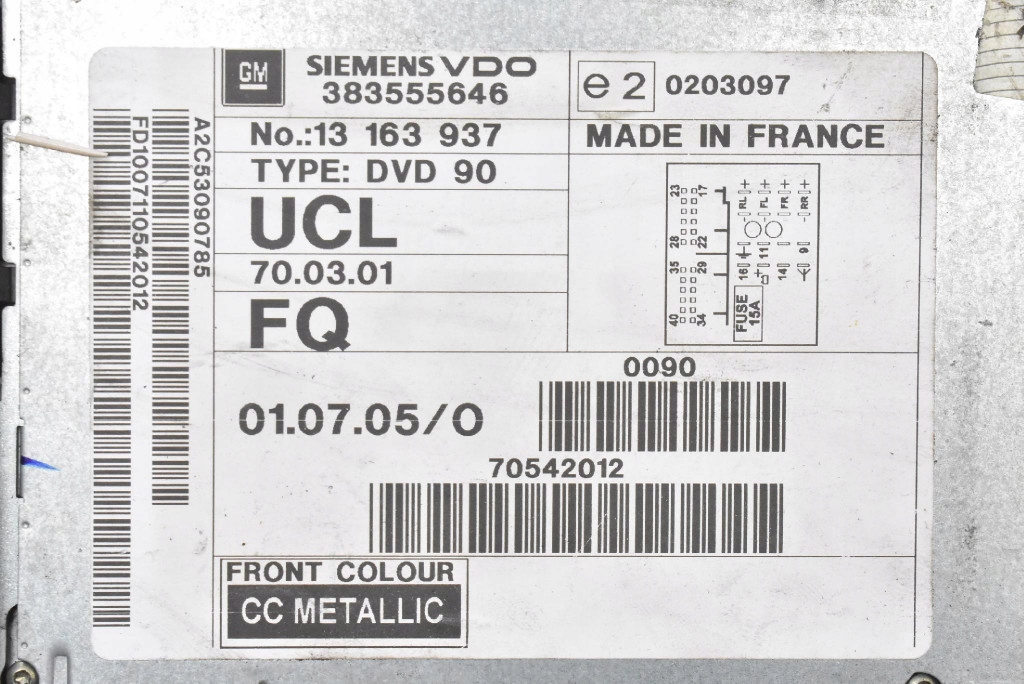 фото №6, Радио radioodtwarzac cd90 дисплей 13163937 24461297 opel signum c lift