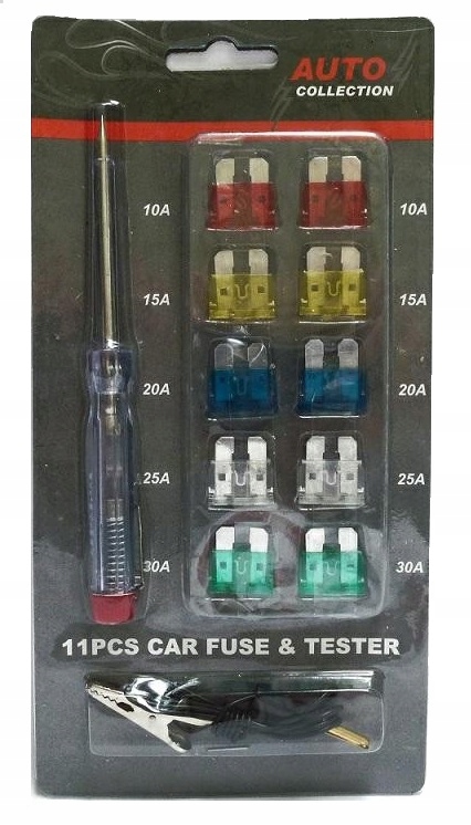 фото №1, Предохранители автомобильные płytkowe + тестер próbnik