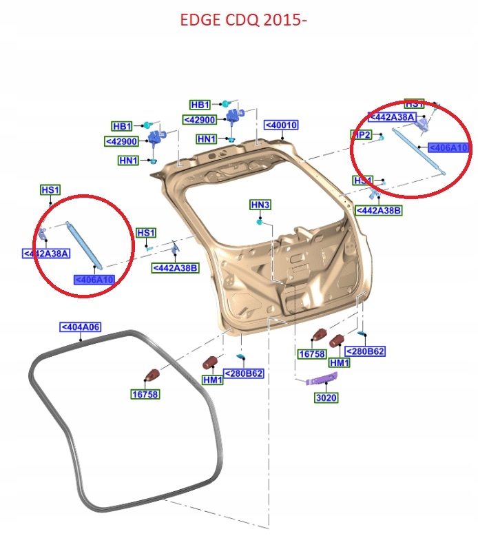 фото №10, Привод крышки правый ford edge 2017.05 -2018.09 _ 2089583 _ ft4b-r406a10-ad