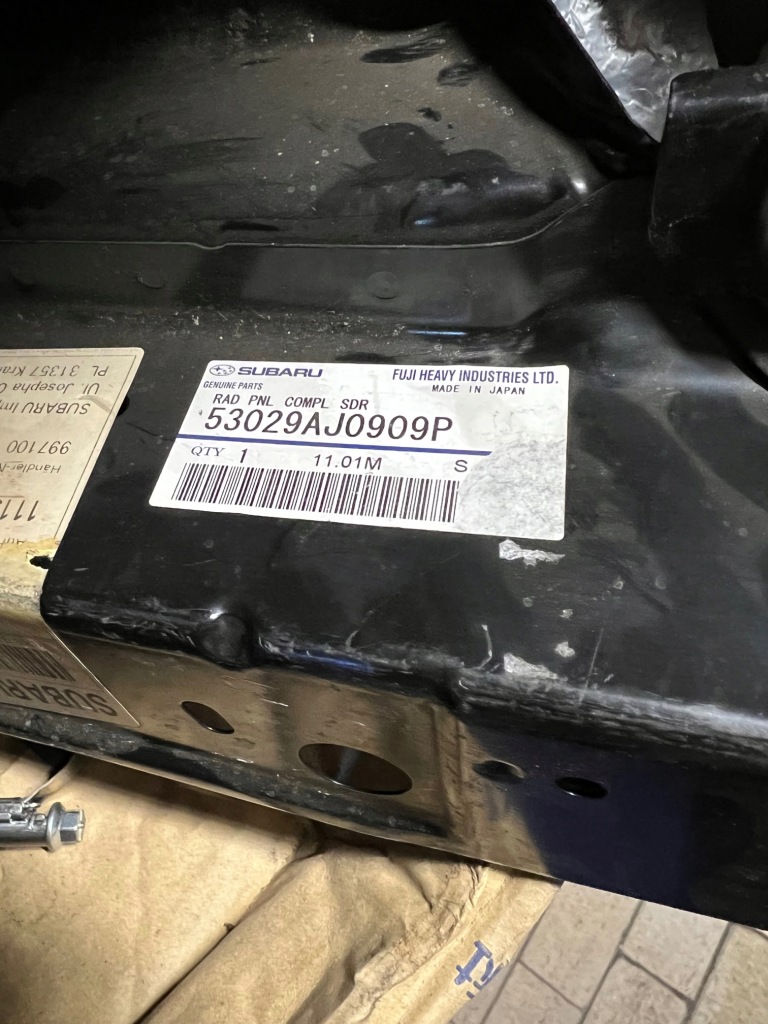 фото №1, Панель лист перед subaru legacy 53029aj0909p oem