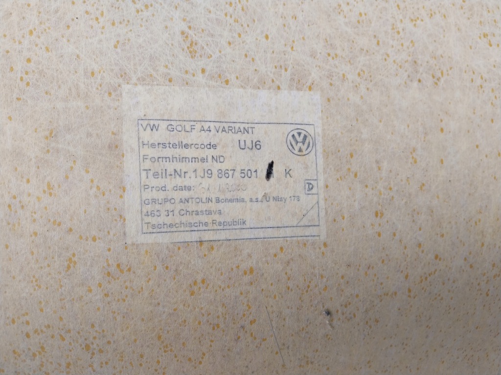 Vw golf iv bora combi универсал потолок под сетка ролета вертикальная 1j9867501k Цена